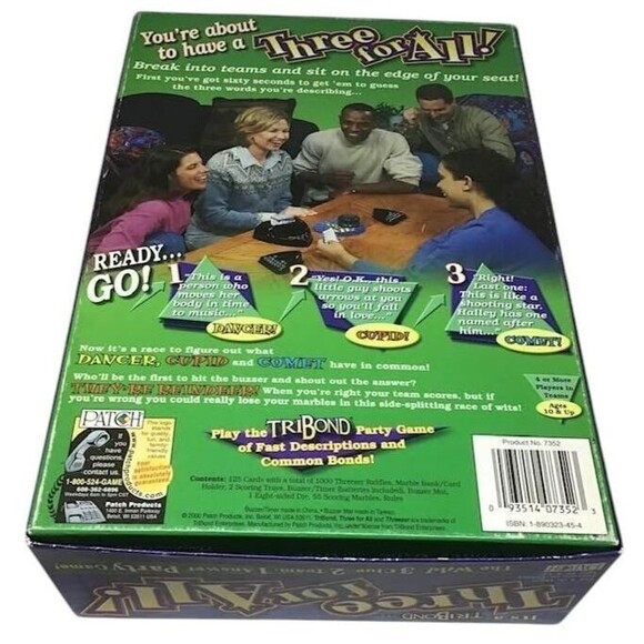 TriBond Three For All Party Game Clues Teams Answers Wild Original Box Complete - Picture 3 of 5